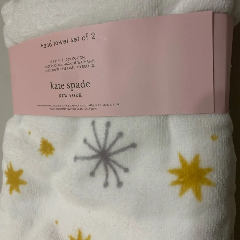 Kate Spade holiday hand towels, NWT